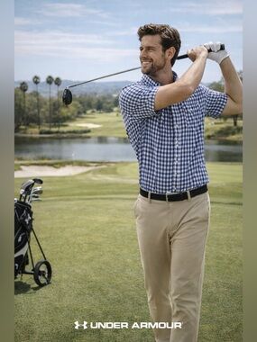 Under Armour Men's Chinos - Khaki Exterior with Light Gray Lining